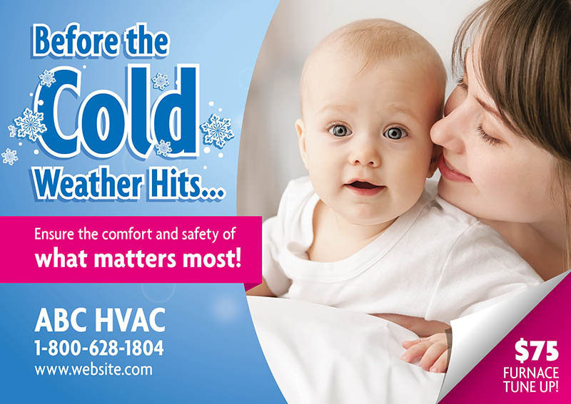 Heating & Cooling Direct Mail Postcards | Customizable Business Postca ...