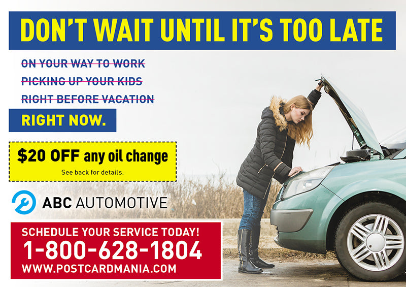 Automotive Repair Direct Mail Postcards | Customizable Direct Marketin ...
