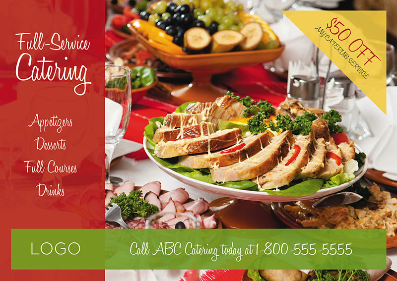 Catering Postcard Example