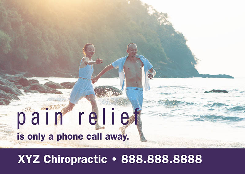Chiropractor Advertising Post Card Example