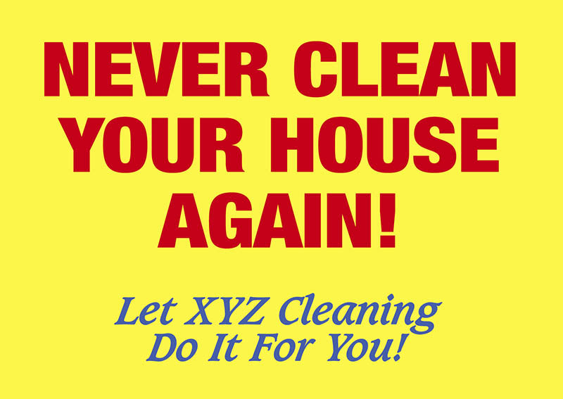 Cleaning Service Postcard Example