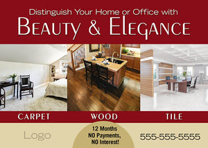 Commercial Flooring Advertising Post Card Example