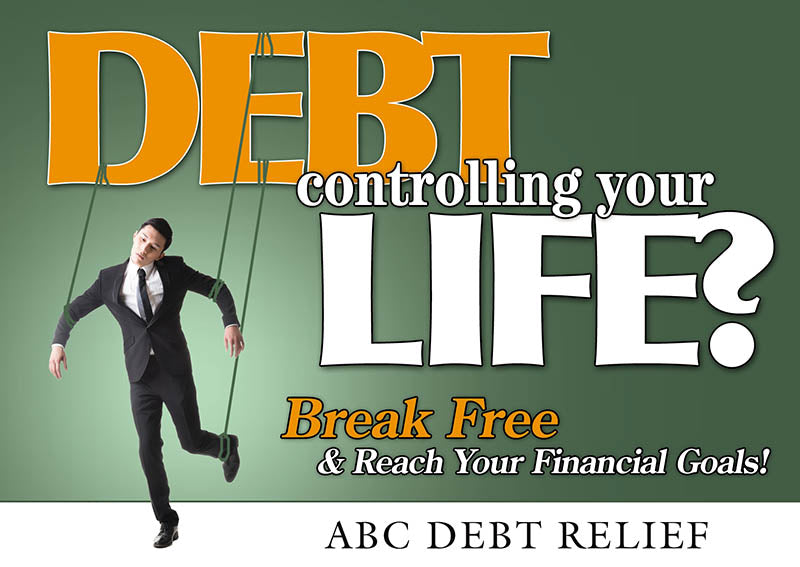 Debt Relief Postcard Marketing Sample
