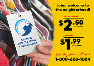 Dry Cleaning Postcard Sample