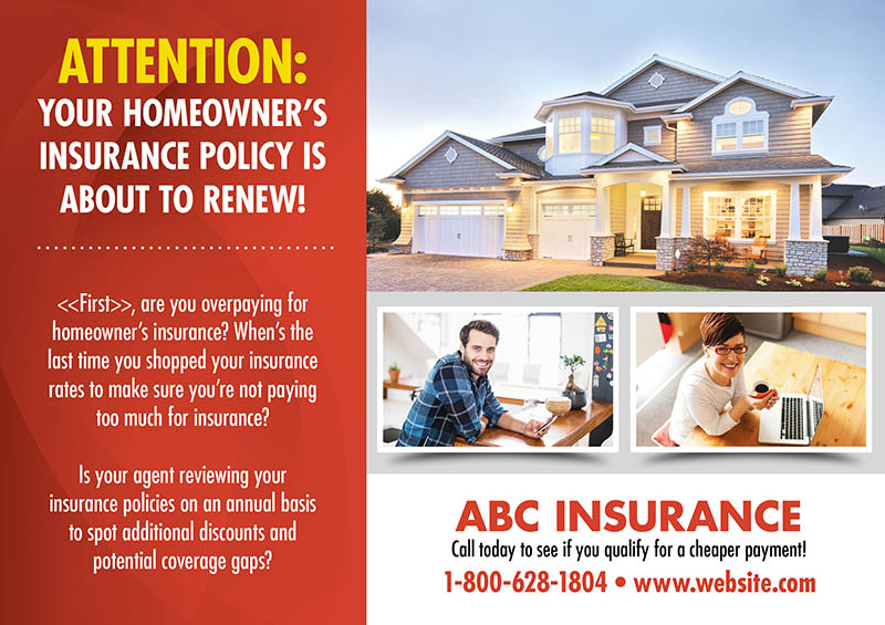 Homeowners Insurance Variable Postcard
