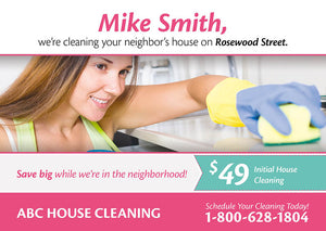 House Cleaning Postcard Sample
