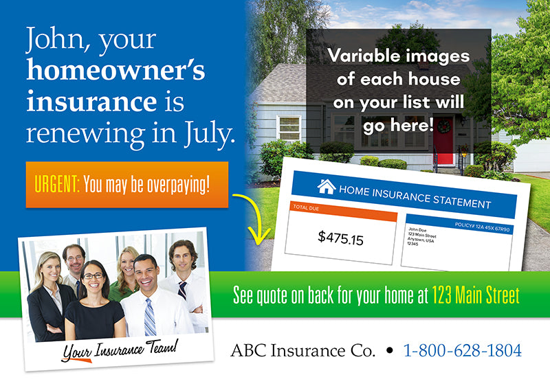 Insurance Variable Home Image Mailer