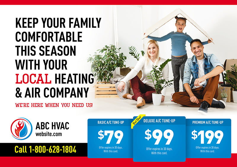 Local HVAC Heating AC Service Postcard