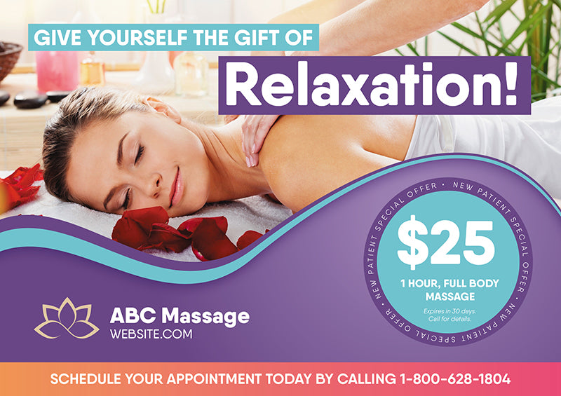 Massage Postcards Marketing