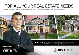 Modern Real Estate Agent Postcard