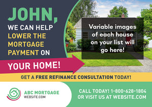 Mortgage Refinance Variable Home Image Postcard