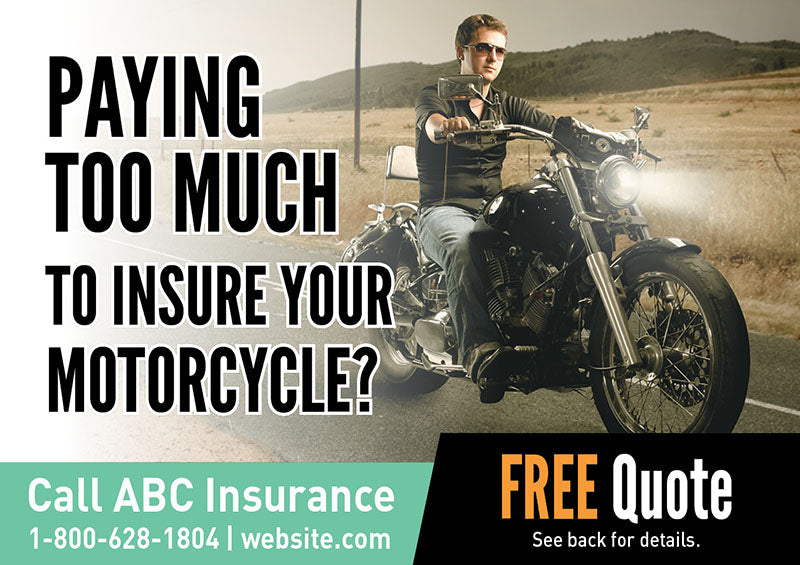Motorcycle Insurance Marketing Postcard