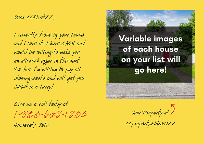 Real Estate Investment Variable Home Image Mailer