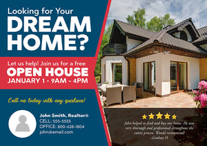 Real Estate Marketing Open House Postcards