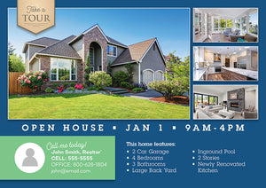 Real Estate Open House Postcard Template