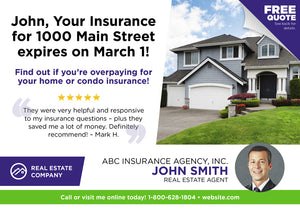 Realtor Home Insurance Postcard