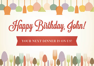 Restaurant Birthday Postcard