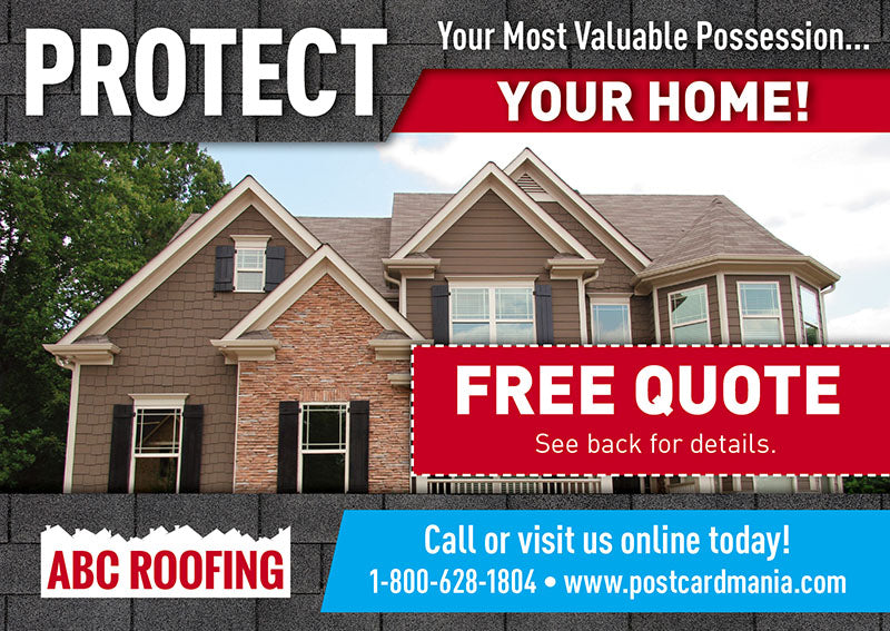 Roofing Contractor Marketing Postcard Idea