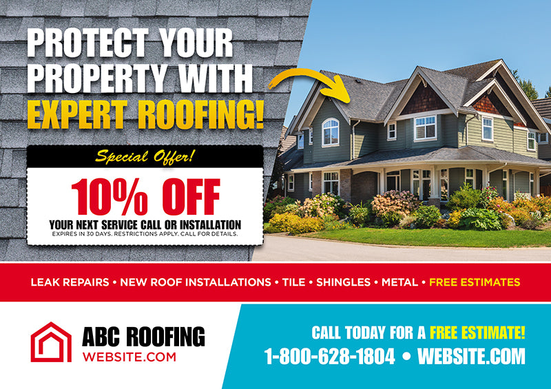 Roofing Postcard with Offer