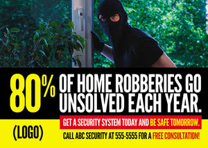 Security System Advertising Postcard Example