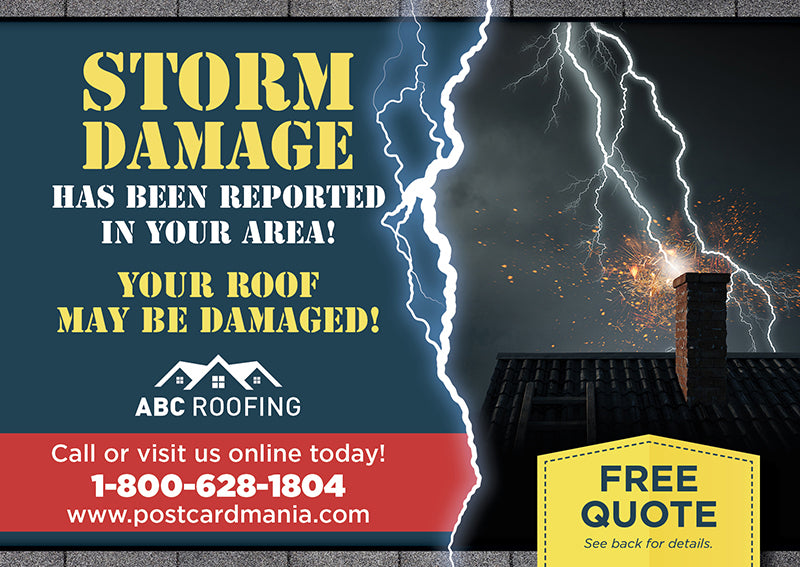 Storm Season Roofing Marketing Postcard