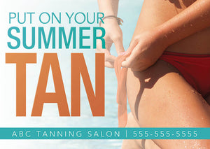 Tanning Salon Spray Tan Postcard Advertising Example