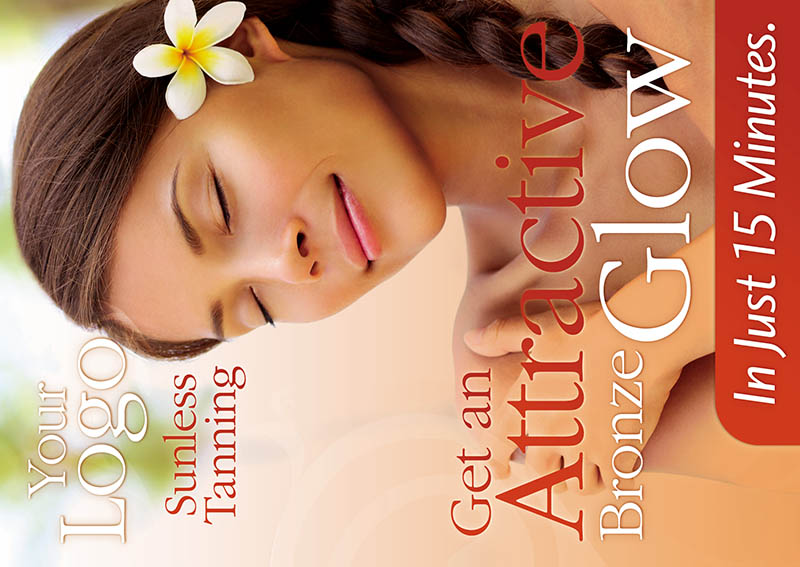 Tanning Salon Sunless Tan Postcard Marketing Sample