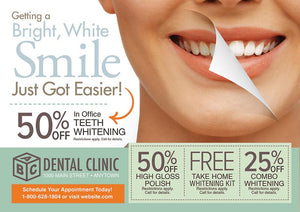 Teeth Whitening Postcard With Three Special Offers
