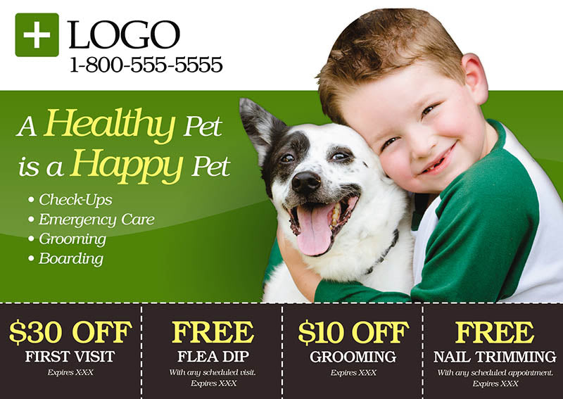 Veterinary Clinic Advertising Post Card